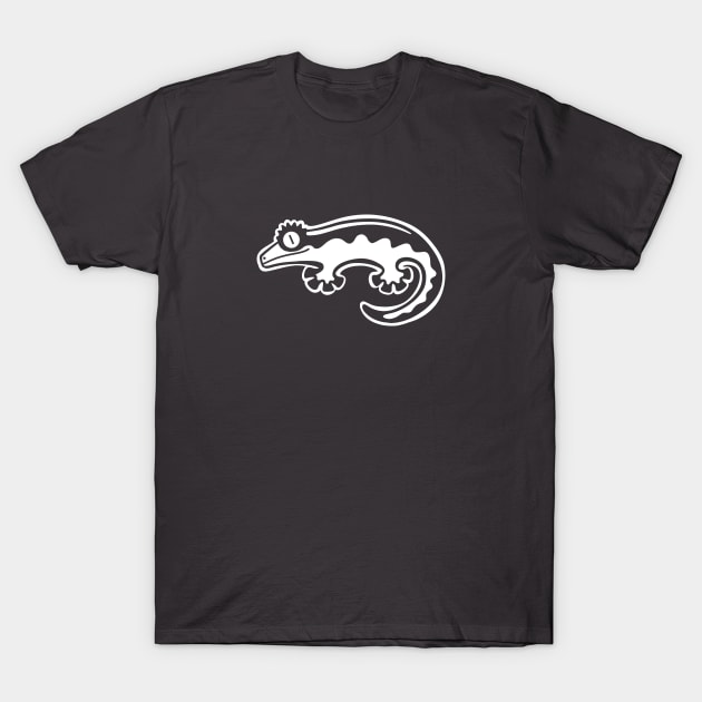 Crested gecko. Minimalist art for geckos and lizards lovers T-Shirt by croquis design